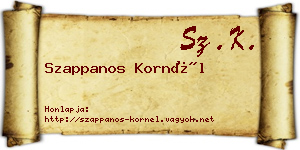 Szappanos Kornél névjegykártya