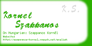 kornel szappanos business card