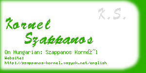 kornel szappanos business card